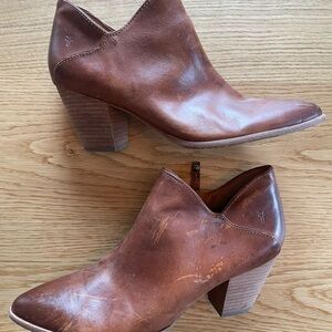 Frye Brown Leather Ankle Boots